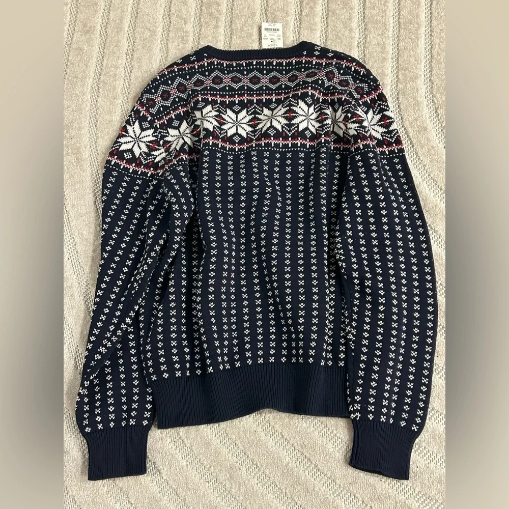 NWT Men’s J. Crew 100% Cotton Fair Isle Sweater - M